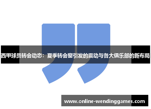 西甲球员转会动态：夏季转会窗引发的震动与各大俱乐部的新布局